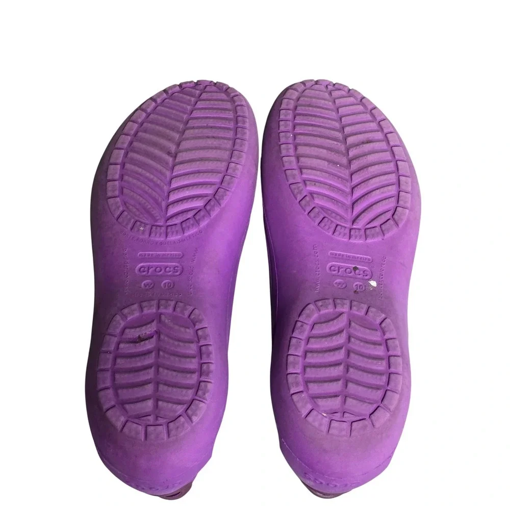 Crocs Kadee Purple Ballet Flats Womens Size 10 Slip On Comfort Shoes